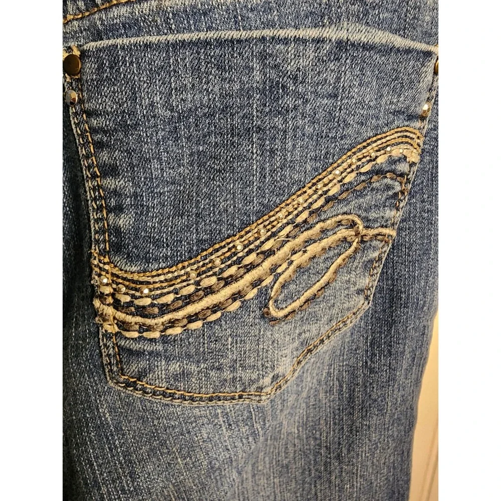 BACCINI Jeans Embellished Pockets Women's Size‎ 8 Jeans Blue